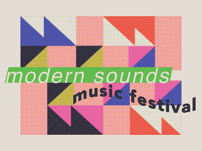 Modern Sounds Music Festival for Dribble Playoff bauhaus dribble festival logo modern music musicfestival playoff retro