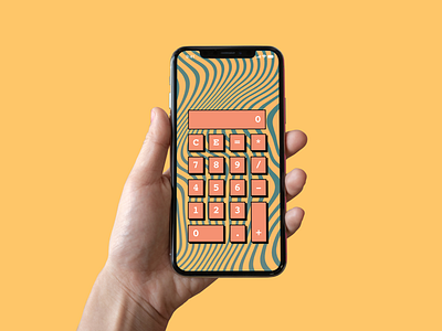 Daily UI 004 Calculator 1960s 60s app calc calculator daily dailyui design ios iphone psychedelic retro ui ux