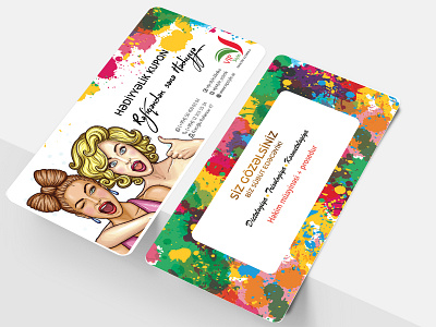 Gift voucher aestethic azerbaijan baku clinica design friends gift card giftvoucher girls illustrator popart voucher