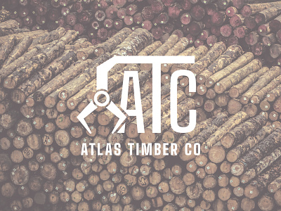 Atlas Timber Co Logo branding design logging logo logo logo design logo design branding logodesign