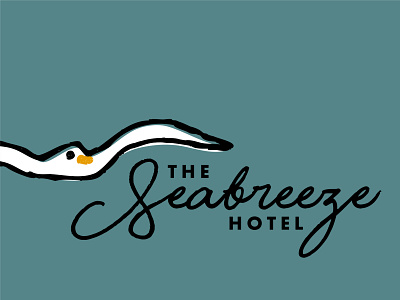 The Seabreeze Hotel bird logo digital illustration graphic design graphic design logo illustration illustration digital logo design logodesign ocean logo