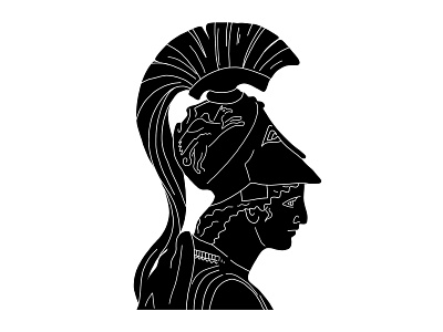 Roman head bust design illustration vector