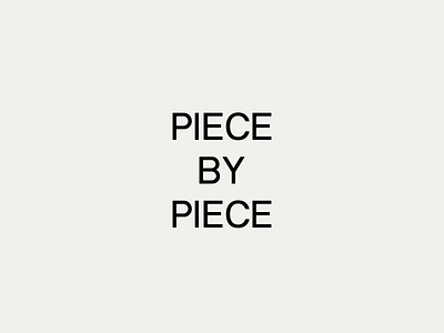 Piece by piece logo animation animation branding design graphic design icon logo typography vector