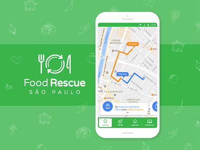 Food Rescue Mobile App UI/UX and Visual Identity app branding charity food food app graphic design interaction design location logo map mobile ui ui design ux design visual identity