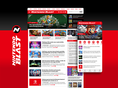 Nintendo Blast - Gaming Website UI/UX & Visual Identity