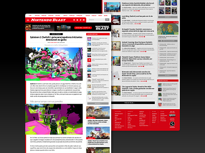 Nintendo Blast - Website Content Pages UI/UX games gaming graphic design nintendo splatoon ui design ux design visual identity web design web ui