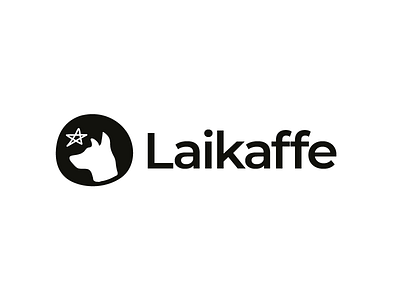 Coffee shop logo "Laikaffe" bio brand identity coffee coffee shop cosmos dog laika logo logo design raw star vegan