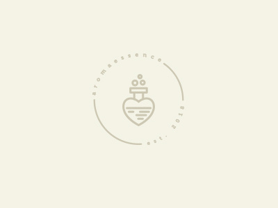 Aroma aromatherapy bottle grafic heart heart icon logo love minimalist oil shop logo soap