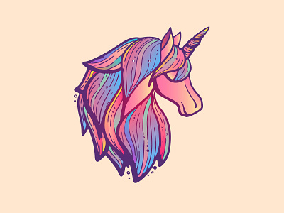 Unicorn balance color cute gradient gradient color grafic horse logo illustration line logotype lovely rainbow unicorn vector