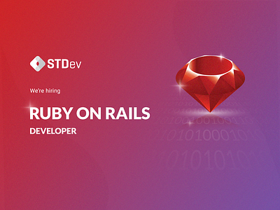 Job Poster: Ruby on Rails developer hiring hiring poster job poster poster design ruby ruby on rails