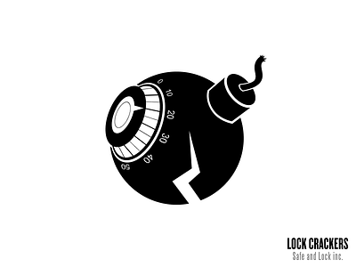 Lock Crackers Safe and Lock Inc. Logo branding illustration logo