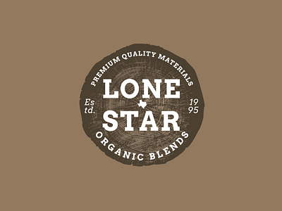 Lonestar Organic Blends Logo branding design flat logo logomark minimal typography vector
