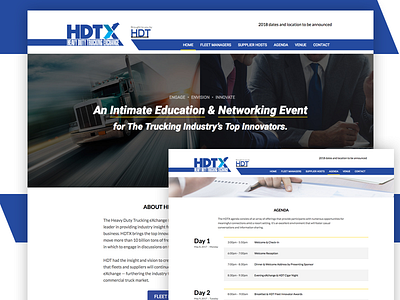 HDTX conference design event navigation responsive schedule website