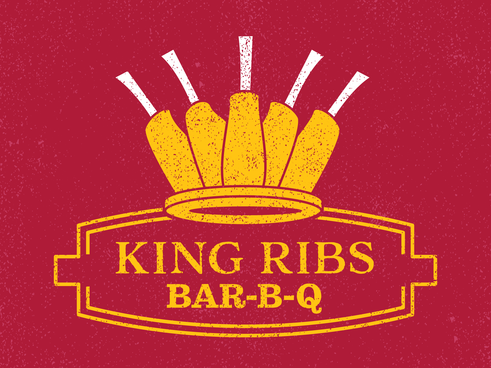 King Ribs Logo by Drew Kempin on Dribbble