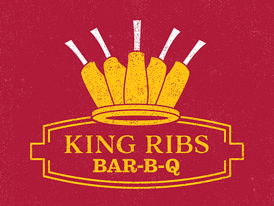 King Ribs Logo bbq branding design identity illustration indianapolis indy logo ribs vector