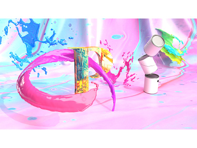 Paint 36dayoftype 36daysoftype 3d 3d art branding design dimension identity paint