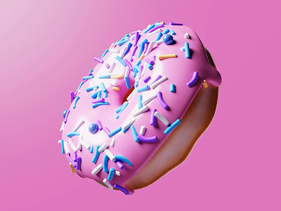 Delicious Donut 3d animation design graphic design motion graphics