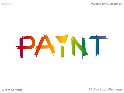 Paint Logo (30 Day Logo Challenge) branding design flat gradiant icon identity illustration logo minimal paint vector