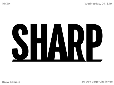Sharp Logo (30 Day Logo Challenge) blade branding design flat icon identity illustration kitchen logo minimal negative space sharp vector