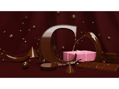 Chocolate 36daysoftype 3d typography