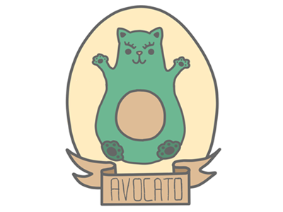 Avocato animals avocado cat krita paint tool sai pastel vegetarian