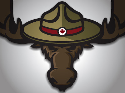 Mountie Moose canada concept logo moose mountie sports