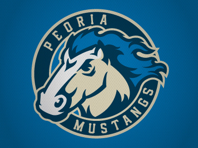Peoria Mustangs (NA3HL) hockey horse logo mustangs peoria