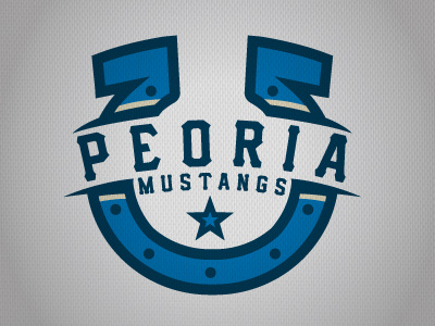 Peoria Mustangs Wordmark/Secondary (NA3HL) hockey logo mustangs peoria wordmark