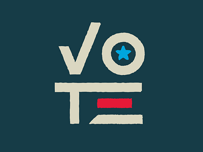 VOTE! check design election illustration star vote