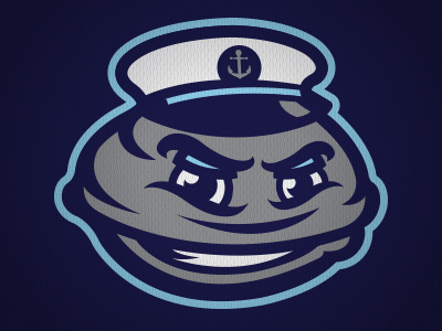 Quahuags Concept baseball clam logo quahuag