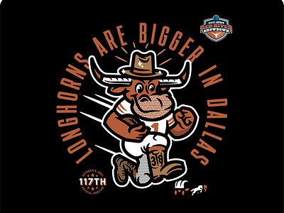 Texas - Red River Showdown (Fanatics) college football illustration logo longhorns mascot red river sports texas