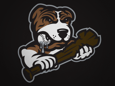 Bull-Pei's Baseball baseball bat bulldog drool logo sports