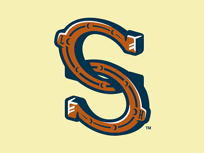 Springfield Lucky Horseshoes - S Shoe baseball branding design horseshoe illustration letterform logo lucky milb s sports