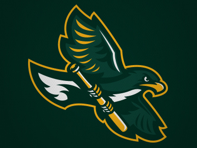 Hawks Baseball Secondary baseball bat green hawks logo soar sports