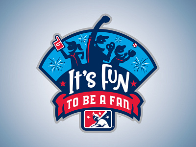 MiLB "It's Fun to be a Fan" baseball fan logo milb pretzel sports