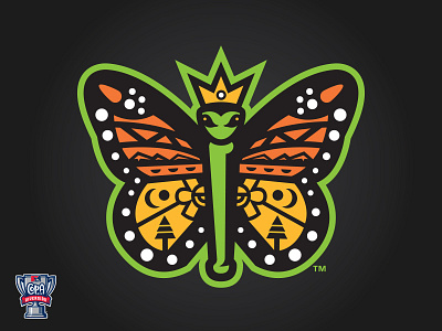 Las Monarcas de Eugene (mILB) baseball butterfly eugene logo milb monarchs sports