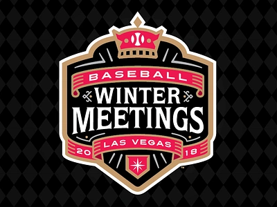 2018 Baseball Winter Meetings ball baseball crown diamond milb mlb plate ribbon vegas winter