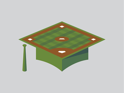 Baseball U baseball bases caps field graduate grass green milb sports