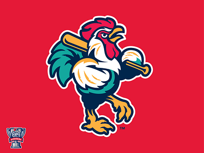 Gallos de Delmarva (MiLB) baseball bat copa cuban gallo logo maryland milb rooster sports