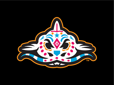 Pescados de Carolina (MiLB) baseball carolina catfish copa fish logo milb skeleton sports sugar skull