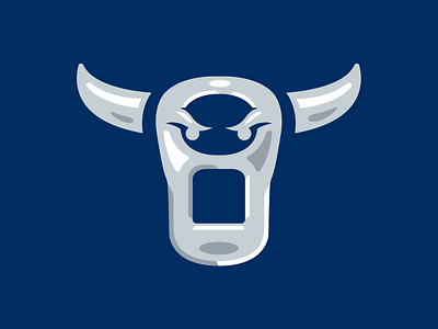 Cervezas de Durham - Bull Tab baseball bull copa logo metal milb pull tab sports
