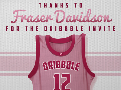 Dribbble Debut and a Thank You debut jersey thanks