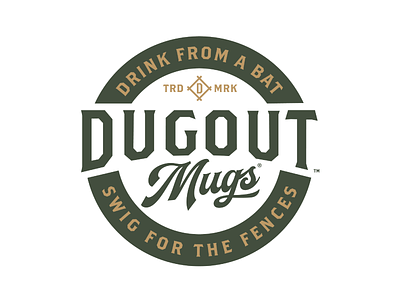 Dugout Mugs Rebrand baseball bat beer design dugout logo mug sports