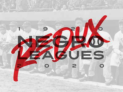 Negro Leagues Redux baseball bat branding concept design graffiti logo sports