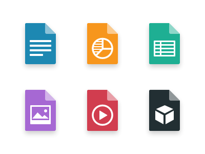 File Types content files glyphs icons
