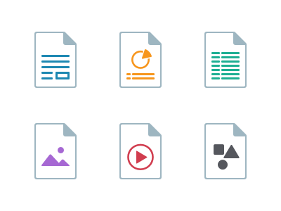 File Types v2 documents stride file types icons illustration outline