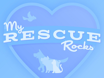 My Rescue Rocks Podcast Cover WIP bird cat cover dog heart pet pig podcast podcast cover podcast cover art rescue vector