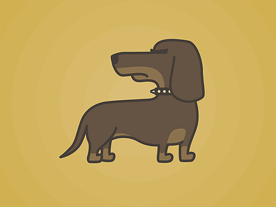 Tough Guy Longdog dachshund dog illustration longdog vector