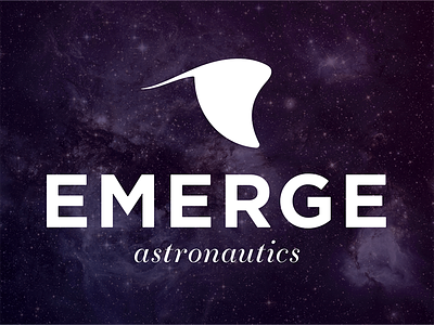 Emerge Astronautics astronautics colonize emerge explore logo manta ray rocket space space exploration spaceship star stingray