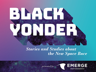 Black Yonder Podcast branding gradients podcast podcast cover retro science space stars
